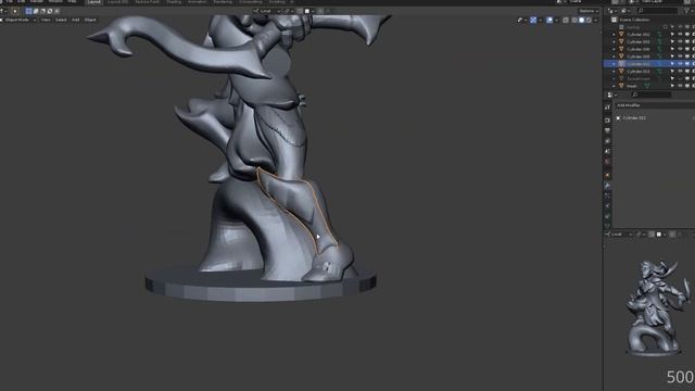 Sculpting a Wood Elf Ranger Miniature in Blender Part 7 - Polish and Flow смотреть онлайн