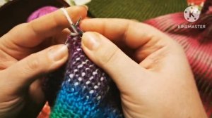 Шапка бриошь спицами.Очень просто. #шапкаспицами #бриошь