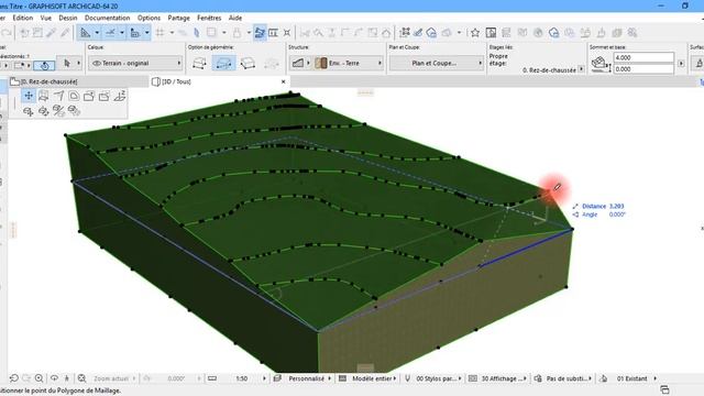 Archicad 20 | Contour lines - Mesh tool смотреть онлайн