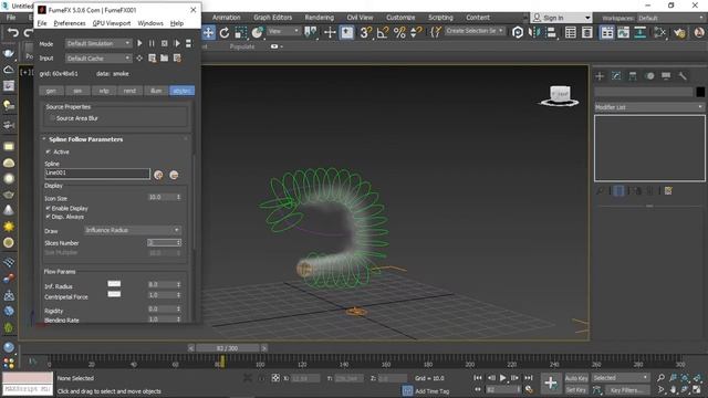Tutorial Spline Follow in 3ds Max using FumeFx. смотреть онлайн