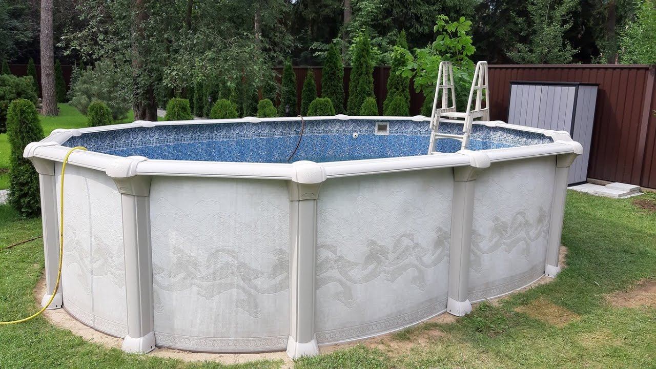 Бассейн + Оборудование Акон + Шкаф Ящик - сборка Под ключ! Каркасный бассейн с размером 5.5х3.7х1.35 смотреть онлайн