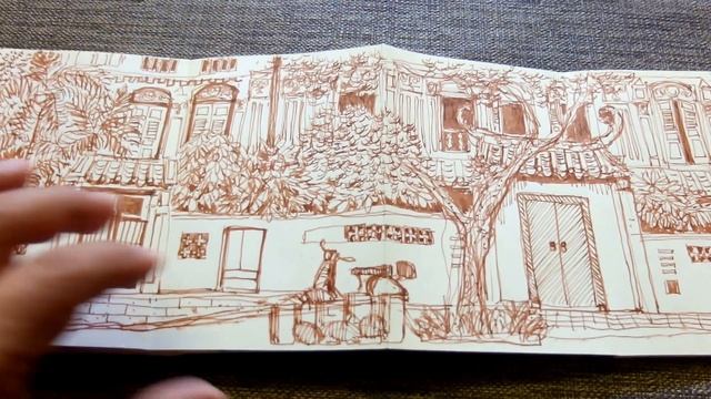 Francis THEO - Panorama Sketch of Emerald Hill , Singapore смотреть онлайн