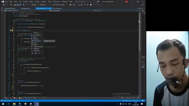 tutorial unity 3d (setting camera follow if game over & stop produksi jalan) game telek pitek eps.7 смотреть онлайн