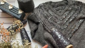 Джемпер "Чайка" спицами //Обзор изделия