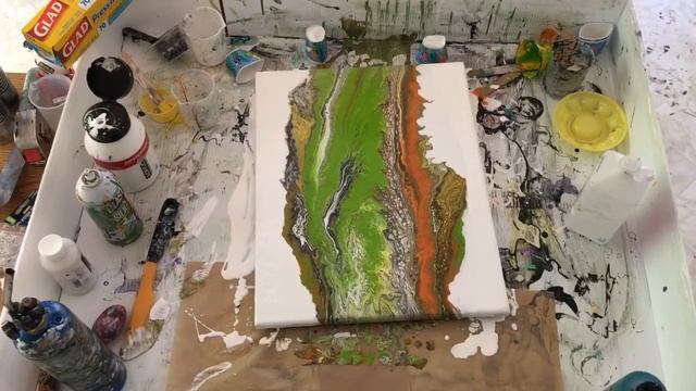 BACK PORCH ART (027) ACRYLIC POURING slide + crack SHEILA STRINGFIELD смотреть онлайн