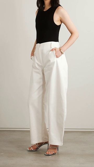 Модные широкие белые джинсы смотреть онлайн