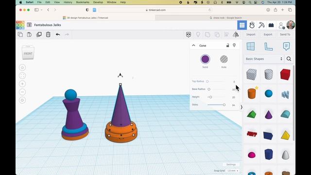 Create chess game pieces in Tinkercad смотреть онлайн