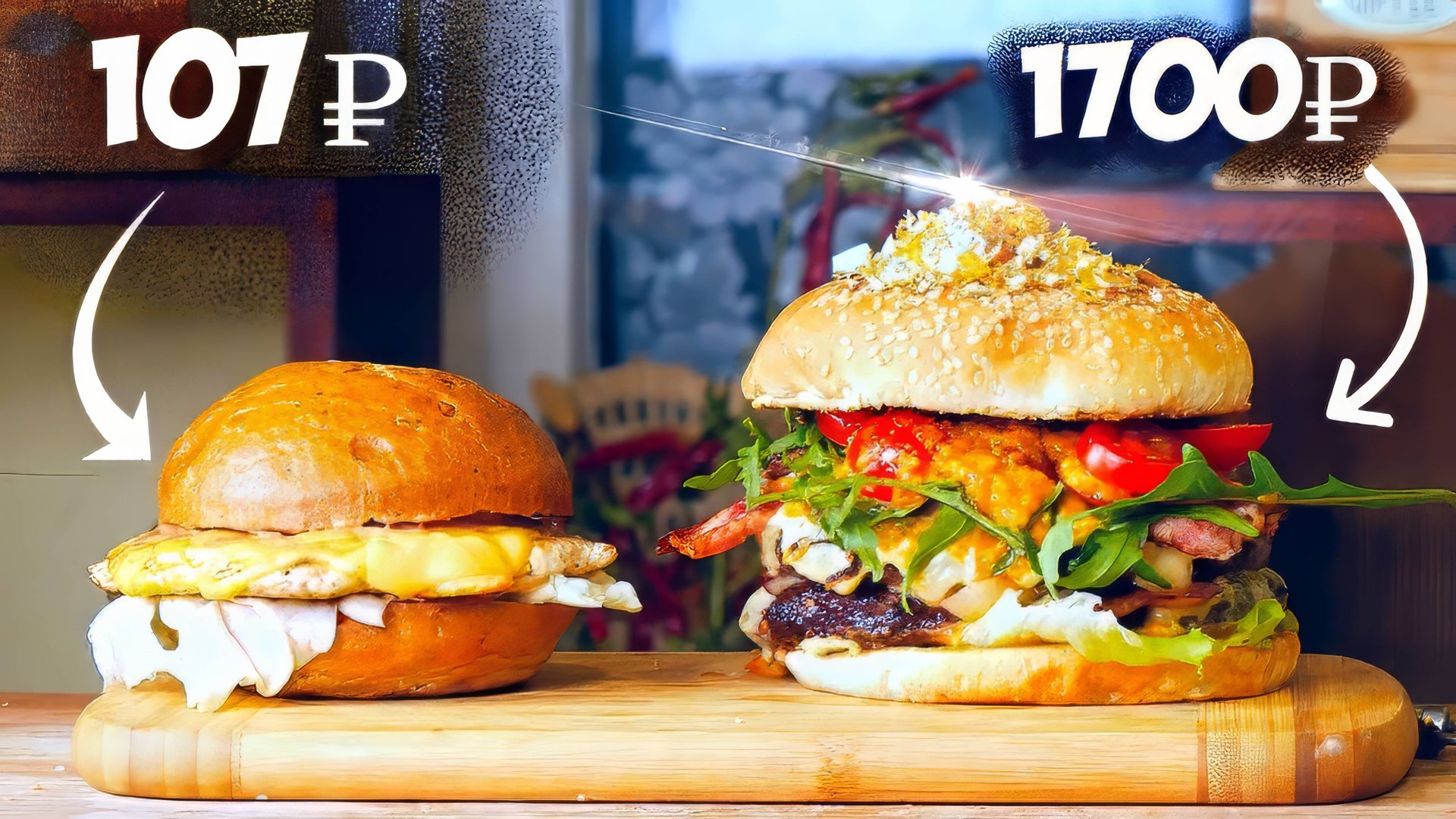 САМЫЙ БЮДЖЕТНЫЙ БУРГЕР VS САМЫЙ ДОРОГОЙ ВАНЗАЙ vanzai в 4K смотреть онлайн