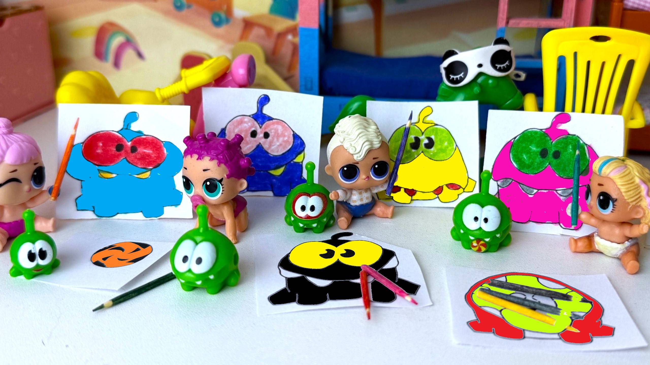 ТРИ МАРКЕРА ЧЕЛЛЕНДЖ С АМ НЯМ😄 В ДЕТСКОМ САДИКЕ ЛОЛ сюрприз куклы МУЛЬТИК ДАРИНЕЛКА смотреть онлайн