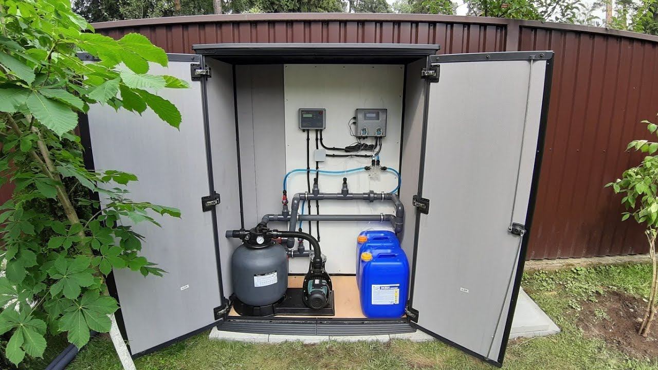 Шкаф Ящик для Бассейна Каркасного. Сборка оборудования бассейна в ящике - Удобный Дачный Шкаф смотреть онлайн