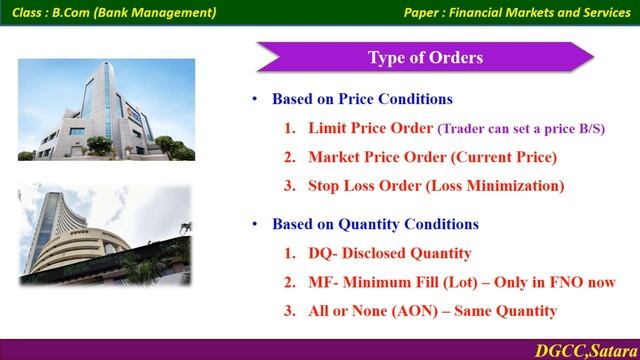 Lecture 141 - Types of Orders in Stock Exchange ll Dr. Vijay Kumbhar смотреть онлайн