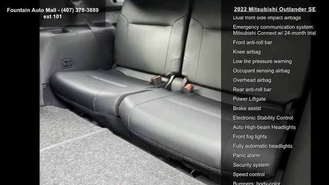 2022 Mitsubishi Outlander SE - Fountain Auto Mall - Orlan... смотреть онлайн