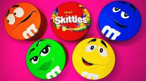 Мультики для детей. Мультики для малышей про Скитлес, M&M's и машинки. Детские мультики залипалки