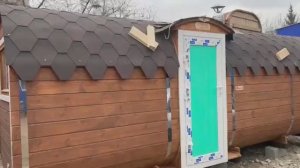 Баня бочка "Квадро" 6 метров на 2 отделения купить в Ветлуге.
