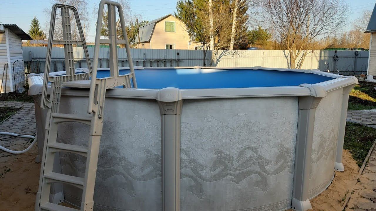 Морозоустойчивый каркасный бассейн 4.6 с нагревателем воды на 220 В. Бассейн с подогревом на даче смотреть онлайн