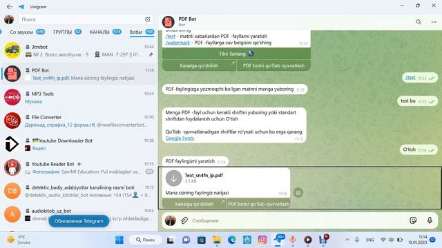Telegramda Bot Bilan Pdf Fayllar Bilan Ko'p Amallar Bajarish @it_help_uz