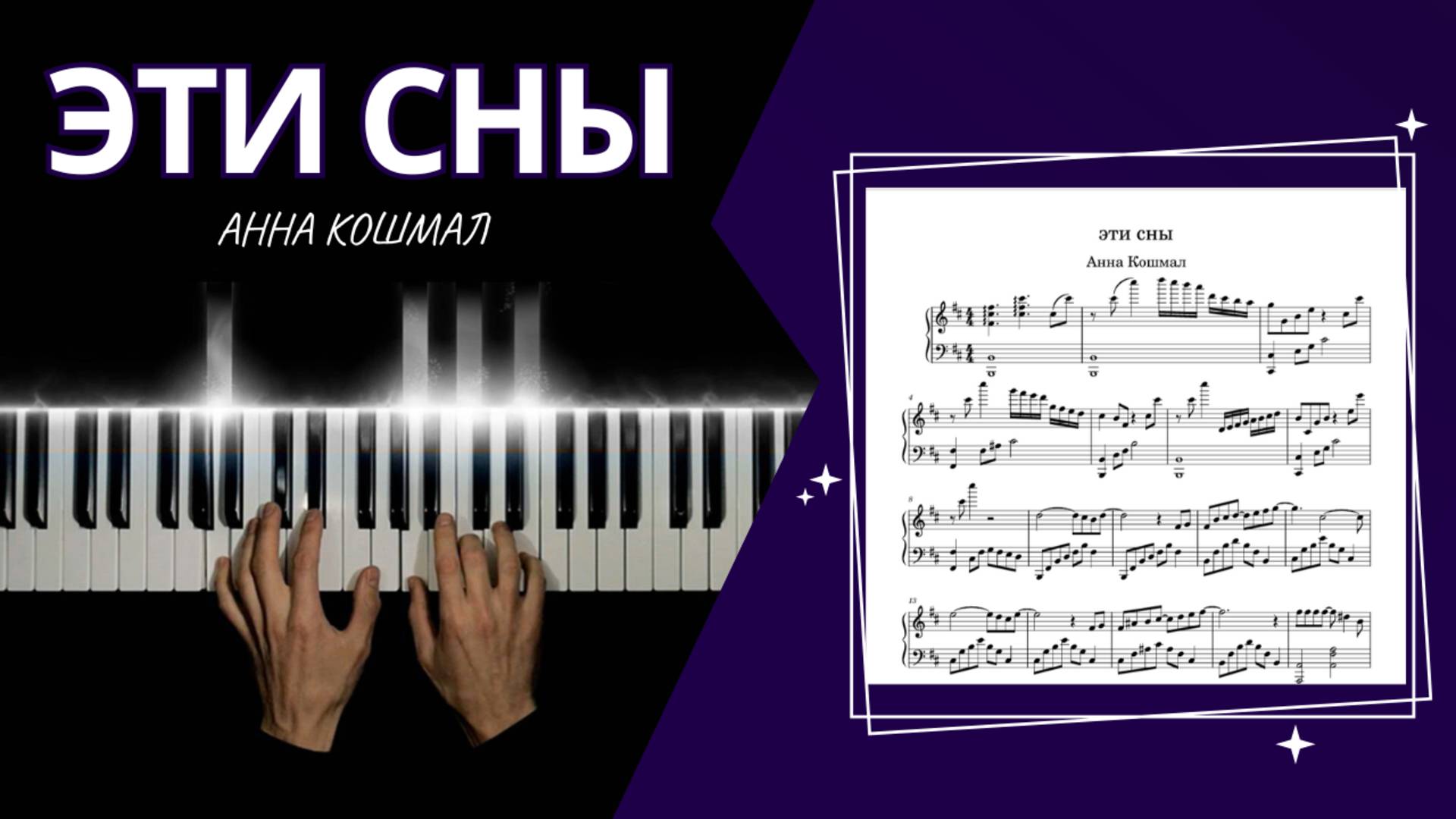 ЭТИ СНЫ - Анна Кошмал РАЗБОР ПЕСНИ на фортепиано смотреть онлайн