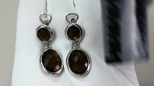 Серебряные серьги AQUAMARINE с кварцем А4441201 смотреть онлайн