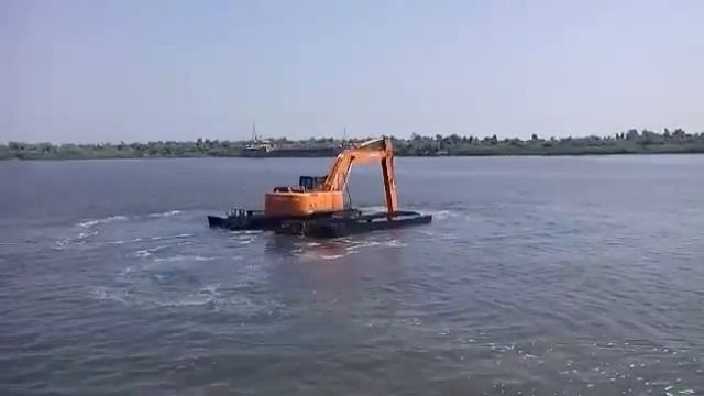 Плавающий экскаватор амфибия Floating Excavator Amphibious