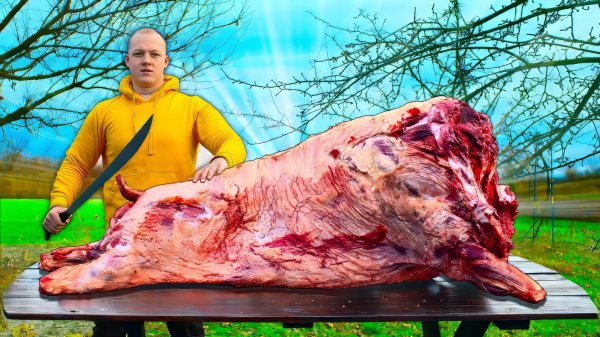 ПРИГОТОВИЛИ ОГРОМНОГО ДИКОГО КАБАНА ВЕСОМ 200 КГ ВАНЗАЙ vanzai в 4K