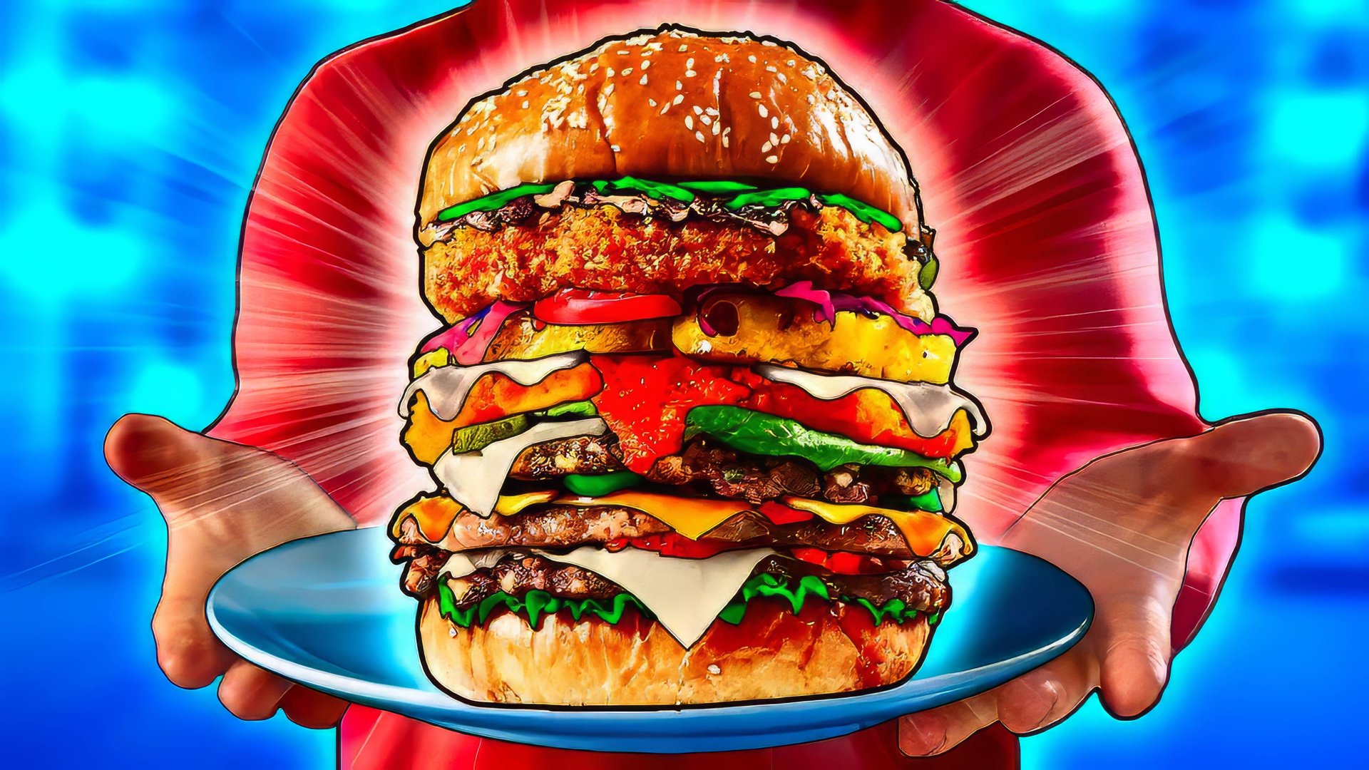 Я СДЕЛАЛ БУРГЕР ИЗ 100 ИНГРЕДИЕНТОВ ВАНЗАЙ vanzai в 4K смотреть онлайн