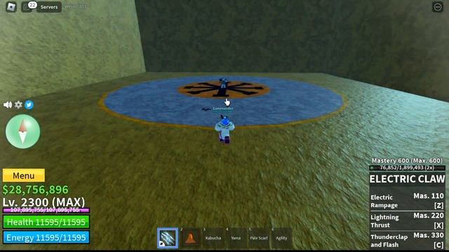 Magma and Electric claw combo | Blox fruits смотреть онлайн