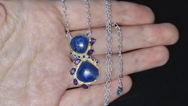 Серебряное ожерелье с гладкими сапфирами смотреть онлайн