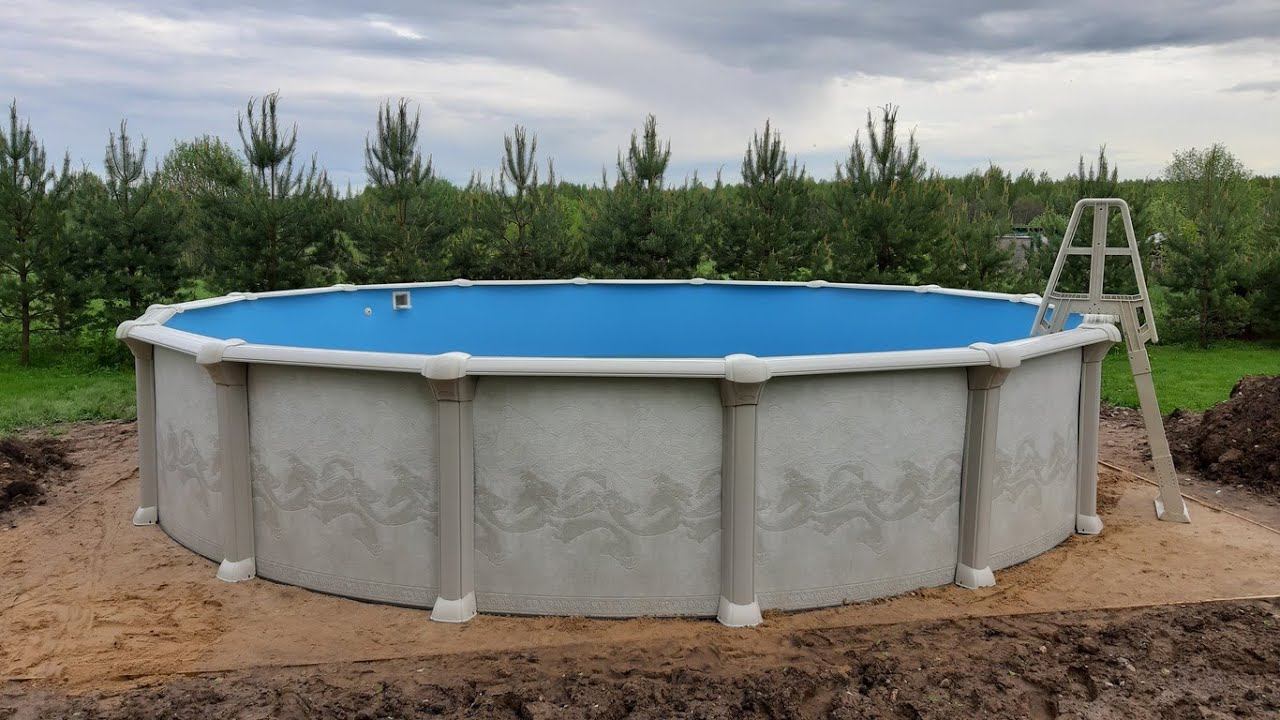Бассейн для Всей Семьи на Даче! Каркасный бассейн 7.3х1.35 круг - Большой Семейный Размер смотреть онлайн