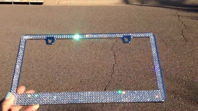 Crystal Clear Swarovski Bling License Plate Frame смотреть онлайн