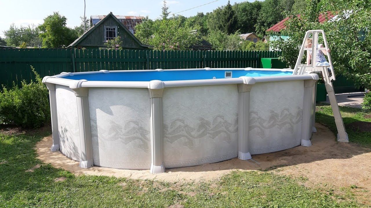 Бассейн овальный каркасный для дачи с подогревом воды, очисткой. Морозоустойчивый бассейн под ключ смотреть онлайн