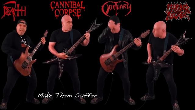 Death VS Cannibal Corpse VS Obituary VS Morbid Angel (Guitar Riffs Battle) смотреть онлайн