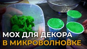 БИСКВИТНЫЙ МОХ рецепт в микроволновке для декора | Съедобный мох для торта