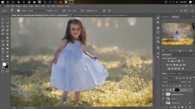 Photoshop CC Tutorial | Little Girl Photo Manipulation With Light Rays Effect | Stock Included