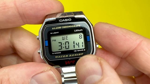 #CASIO A-163W (593) TUTORIAL GUIDE - How To Set The TIME And DATE, Operate The ALARM And STOPWATCH!