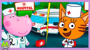 Три Кота против Гиппо Пеппы.Битва Докторов.Кто Лучший Врач Скорой Помощи.Мультик Игра