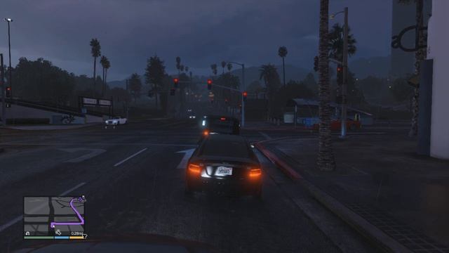 GTA V Michael goes home from Richard majestic normal driving смотреть онлайн