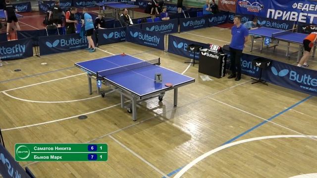 Саматов Никита (522) - Быков Марк (475). Настольный теннис