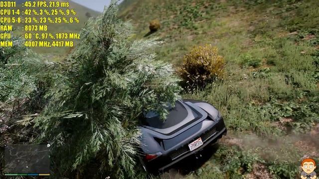 GTA 5 Redux Original Mod GTX 1070 Ultra Settings 1080p Frame Rate Performance Test смотреть онлайн