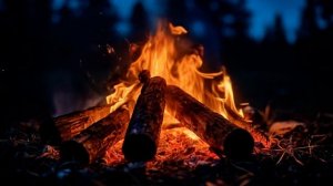 Часовой костёр 4К — Звуки огня для релаксации, сна и медитации
