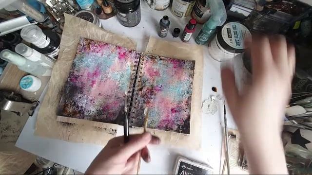 Creating of Art Journal spread смотреть онлайн