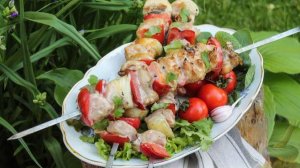 Необычный маринад для курицы и перца.
КУРИНЫЙ ШАШЛЫК СО СЛАДКИМ ПЕРЦЕМ, В ПРЯНОМ МАРИНАДЕ