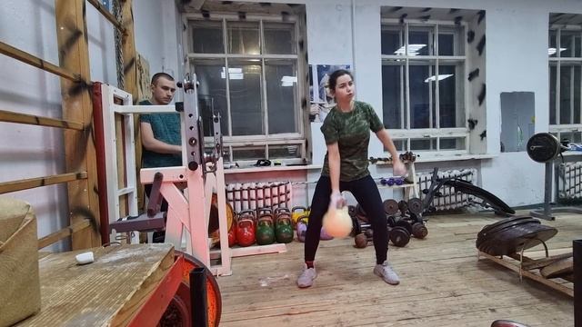 Сапожникова Анастасия, выполняем МС гиря 16 кг смотреть онлайн