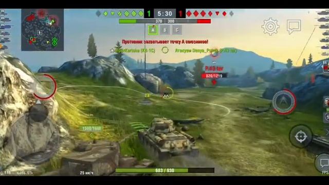 World of tanks Blitz. Т-34-85. Балтийский щит. Урон 1465. смотреть онлайн