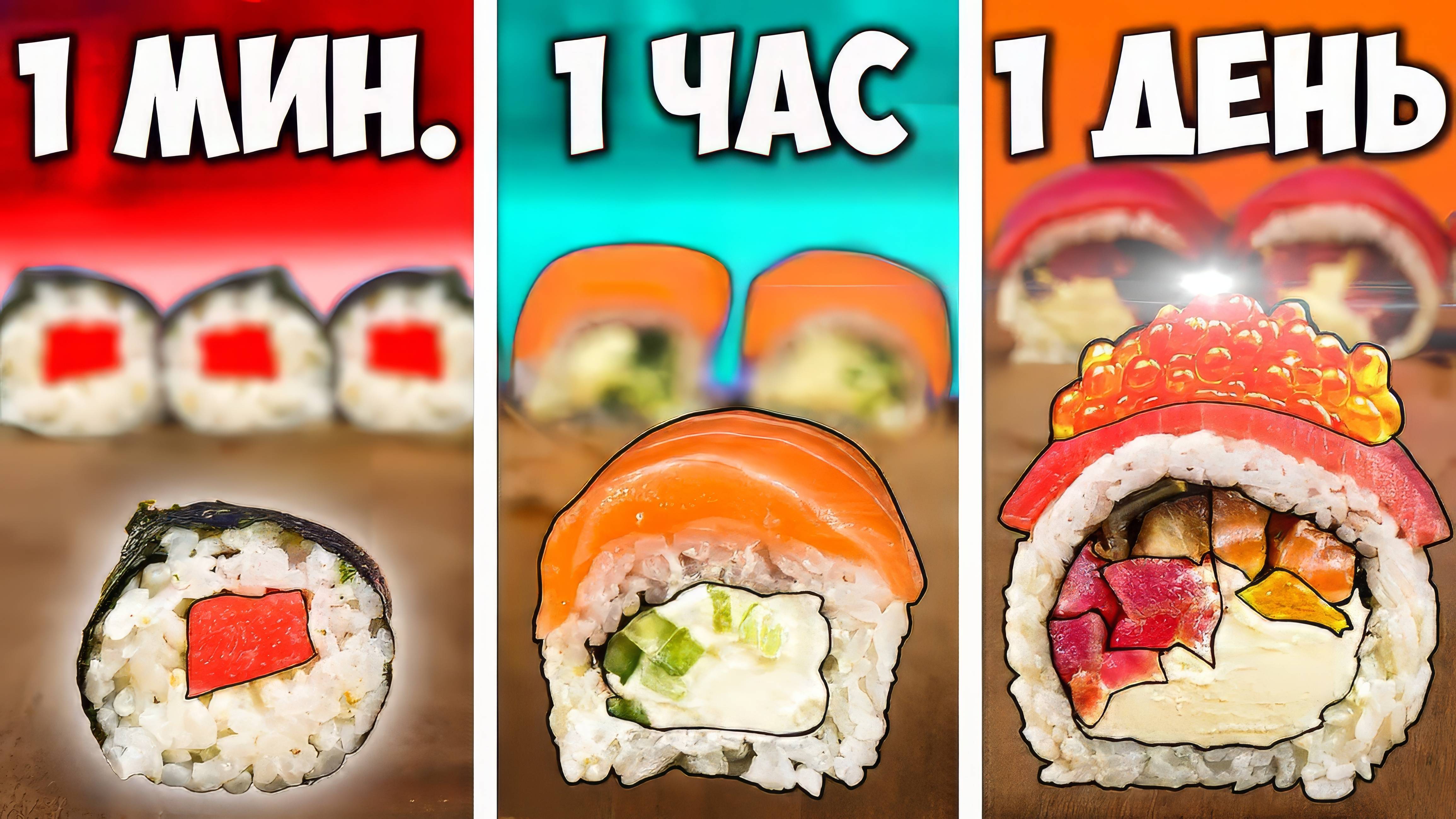 ВАНЗАЙ 1 МИНУТА VS 1 ЧАС VS 1 ДЕНЬ РОЛЛЫ vanzai смотреть онлайн