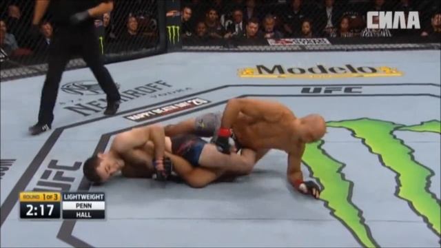 вот это болевой BJ PENN VS RYAN HALL смотреть онлайн