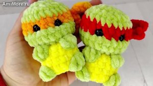 Амигуруми: схема Черепашки Ниндзя | Игрушки вязаные крючком
