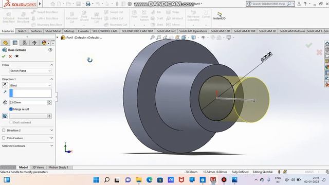 solidworks 3d tutorial for beginners in hindi, make a shaft смотреть онлайн