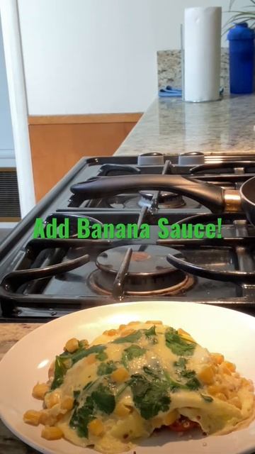 (12)Quinoa! With Colorful Veggies And Mushrooms With Ghee! Banana Sauce Over Decorated Egg!