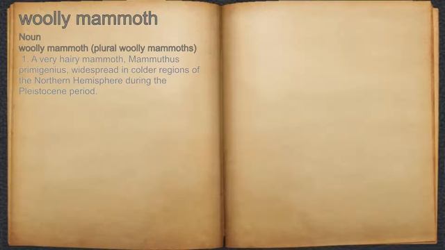 What does woolly mammoth mean?