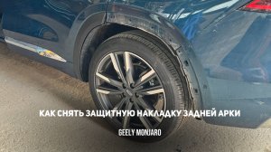 Как снять защитную арку/накладку заднего заднего  крыла/бампера на Джили Монжаро/Geely Monjaro